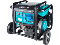 elektrocentrála HERON 8896145 benzínová 17HP/8,2kW, podvozek, elektrický start
